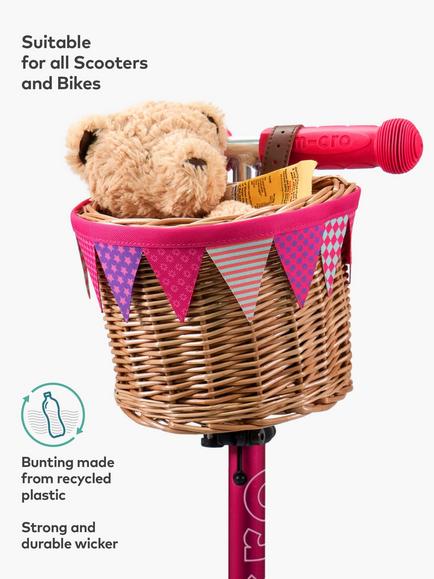 Micro Scooters ECO Wicker Basket - view 2, Pink