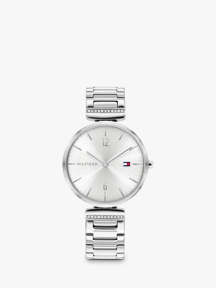 Tommy Hilfiger Women's Crystal Bracelet Strap Watch, Silver 1782273