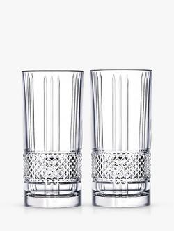 John Lewis ANYDAY Paloma Brilliante Crystal Glass Highballs, Set of 2, 370ml, Clear, Clear