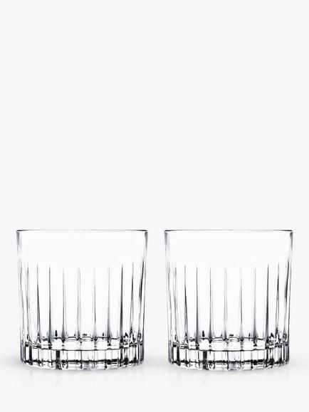 John Lewis Paloma Timeless Crystal Glass Tumblers, Set of 2, 360ml, Clear, 
