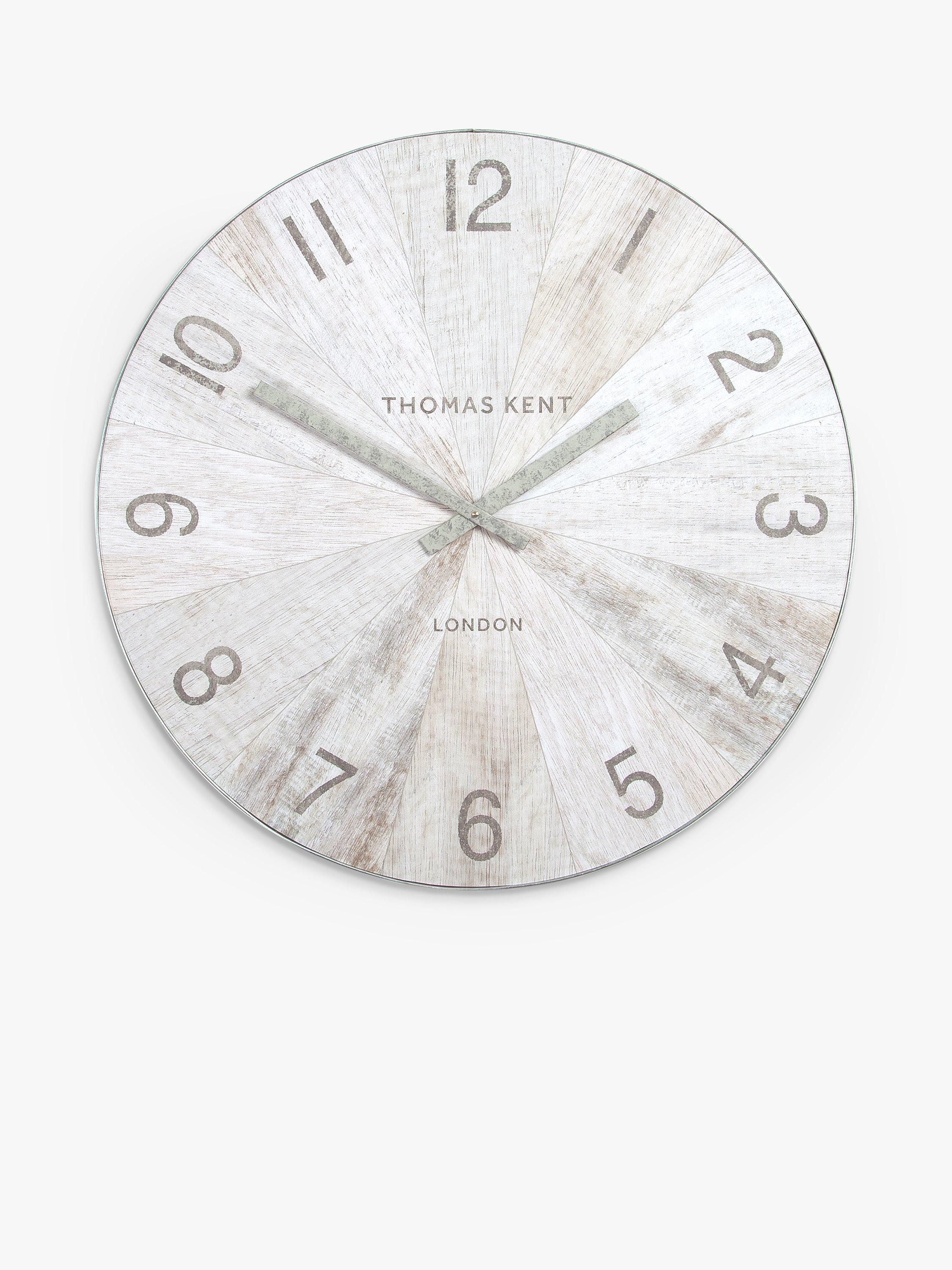 Thomas Kent Wharf Analogue Wall Clock, Pickled Oak