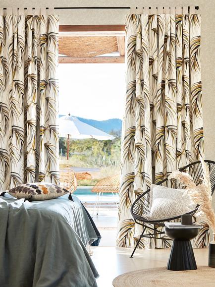 Harlequin Alvaro Furnishing Fabric - view 2, Honey/Slate/Topaz