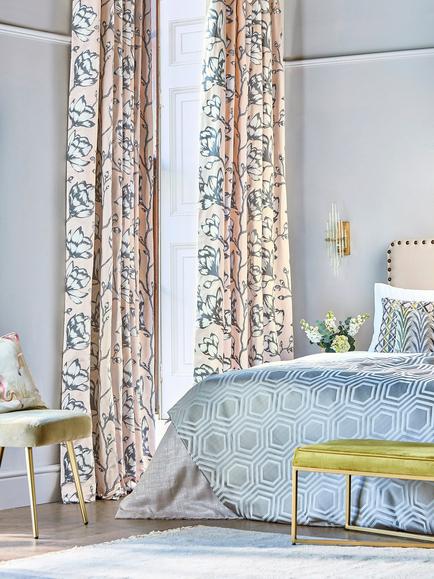 Harlequin Lustica Furnishing Fabric - view 2, Powder