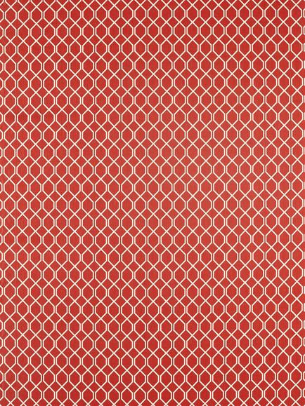 Sanderson Botanic Trellis Furnishing Fabric, Blue Clay, Bengal Red