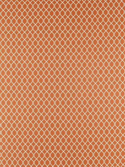 Sanderson Botanic Trellis Furnishing Fabric, Blue Clay, Papaya