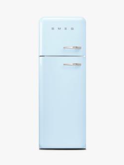 Smeg 50's Style FAB30L Freestanding 70/30 Fridge Freezer, Left-Hand Hinge, Pastel Blue