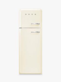 Smeg 50's Style FAB30L Freestanding 70/30 Fridge Freezer, Left-Hand Hinge, Cream