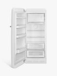 Smeg 50's Style FAB28L Freestanding Fridge with Ice Box, Left-Hand Hinge, White