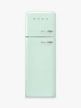 Smeg 50's Style FAB30L Freestanding 70/30 Fridge Freezer, Left-Hand Hinge, Pastel Green