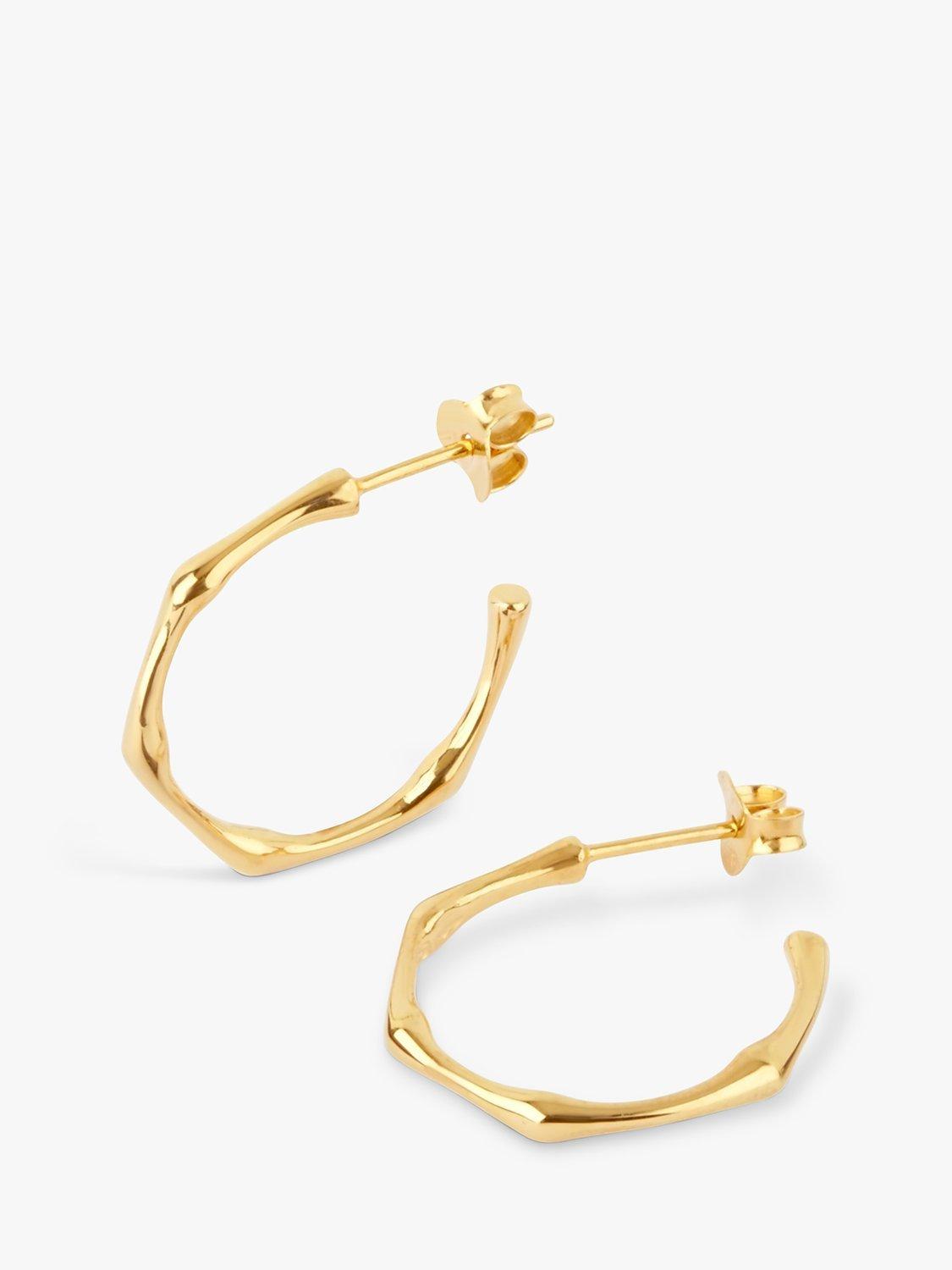 Dinny Hall Small Bamboo Hoop Earrings, Gold