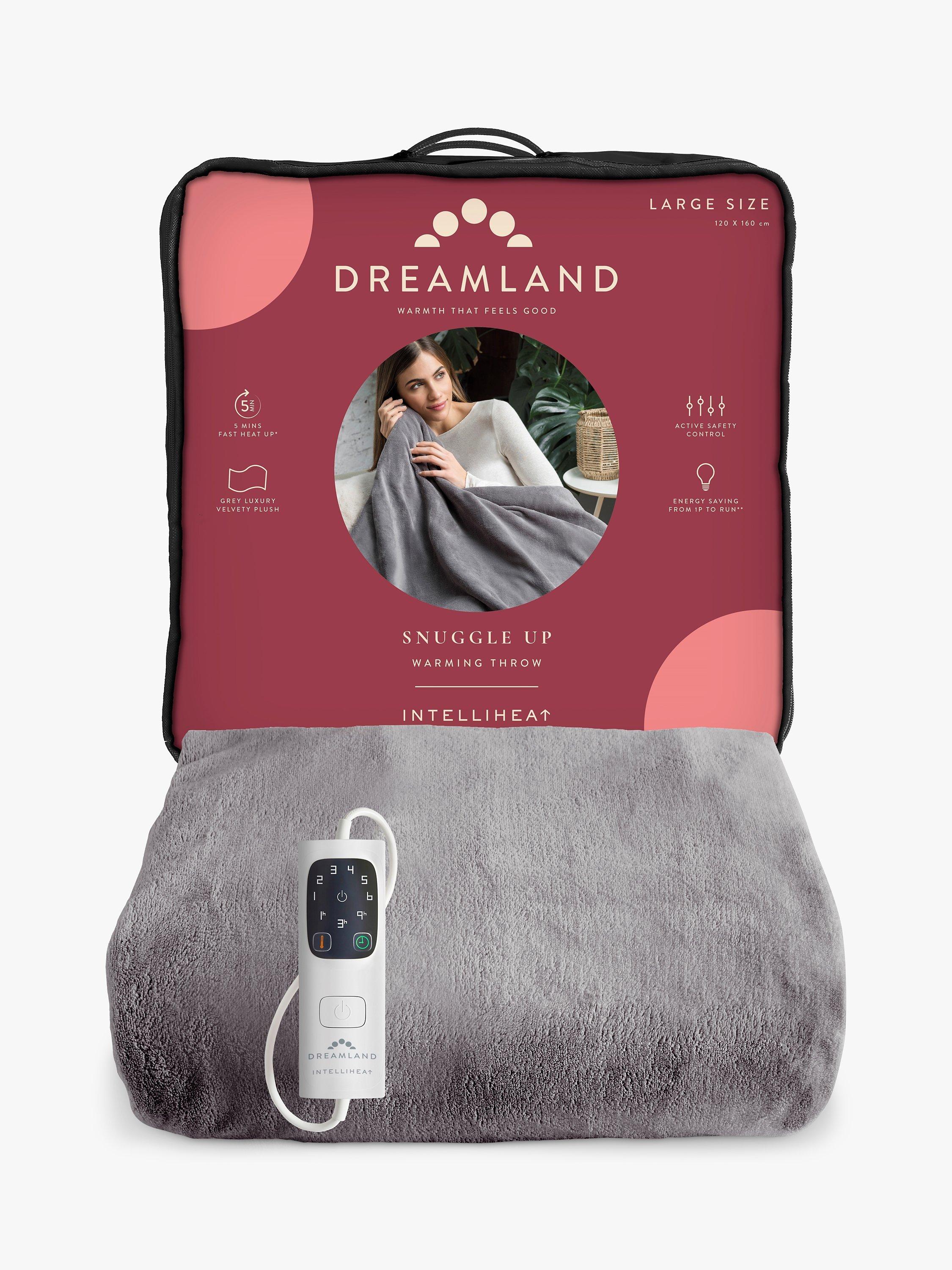 Dreamland Luxury Heated Throw Grey