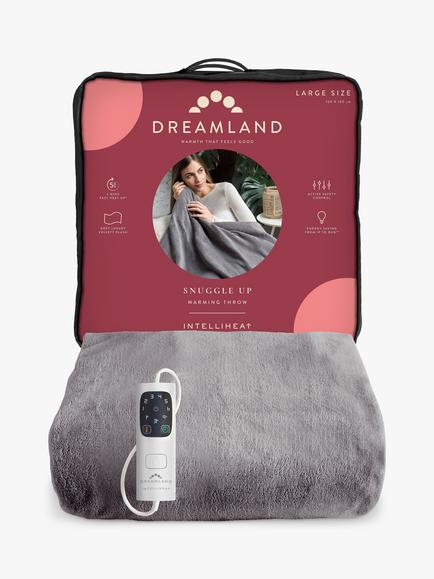 Dreamland Luxury Heated Throw, Grey
