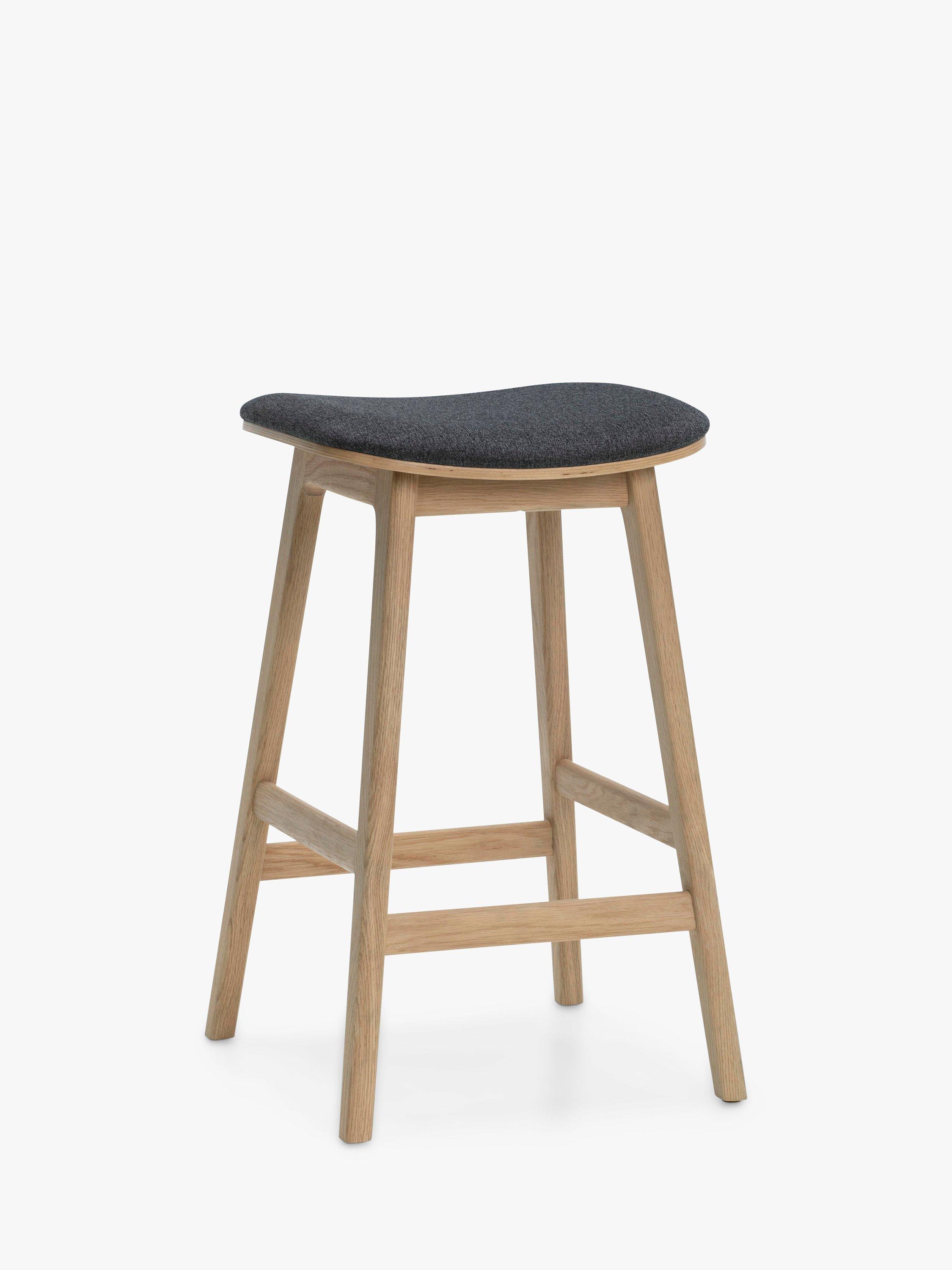 John Lewis Santino Bar Stool, White Oil, Grey/Oak