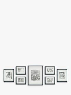 Gallery Perfect Multi-aperture Deep Profile Box Photo Frame Set, 7 Photo, Black