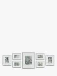 Gallery Perfect Multi-aperture Photo Frame Set, 7 Photo, Grey/White