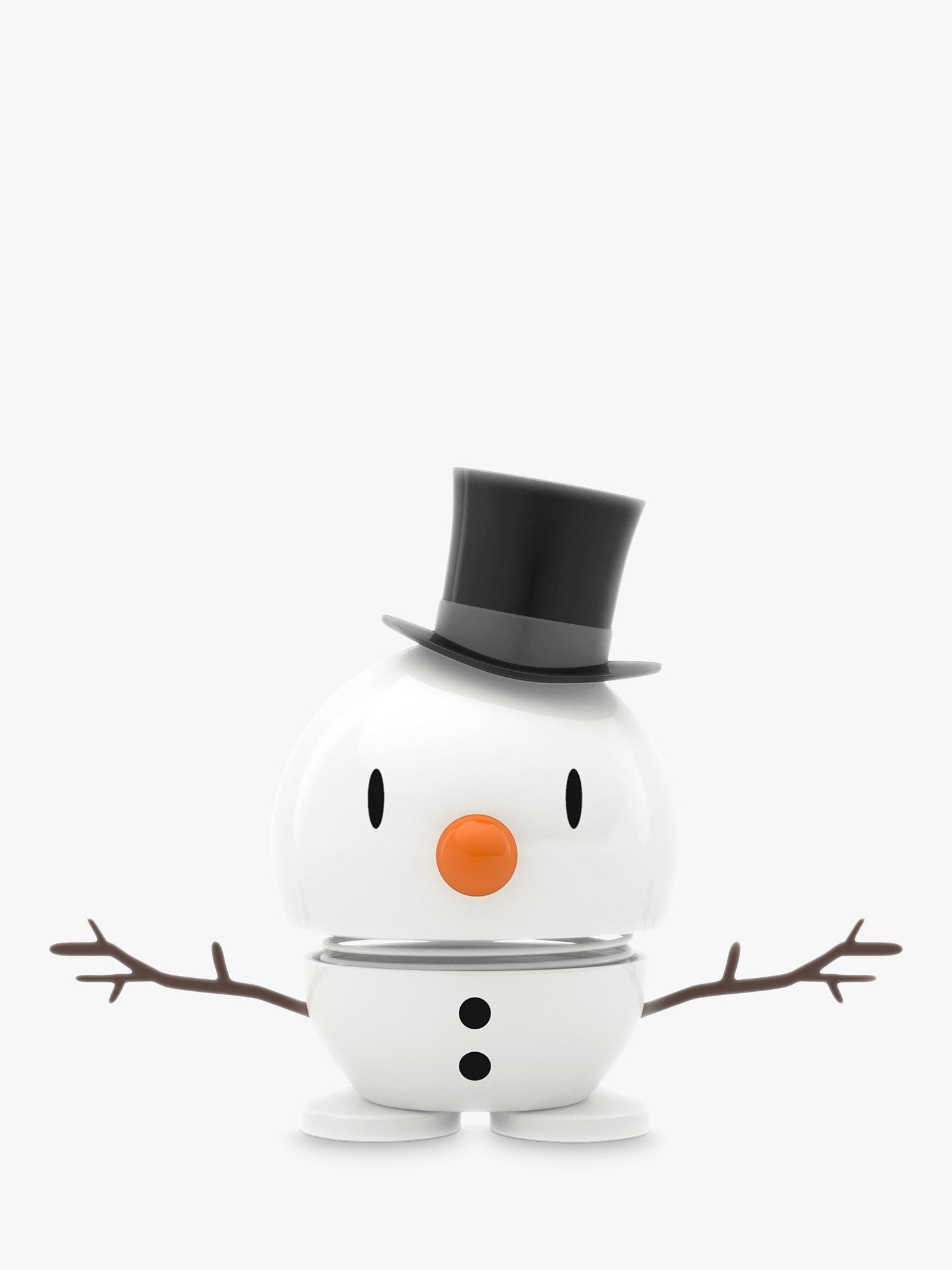 Hoptimist Snowman Christmas Ornament, Small, White