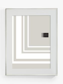 John Lewis Daya Poster Frame & Mount, Silver Plated, Silver Plated