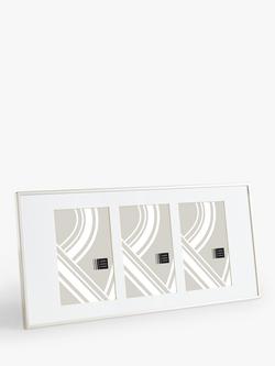 John Lewis Daya Multi-aperture Photo Frame, 3 Photo, 4 x 6" (10 x 15cm), Silver Plated, Silver Plated