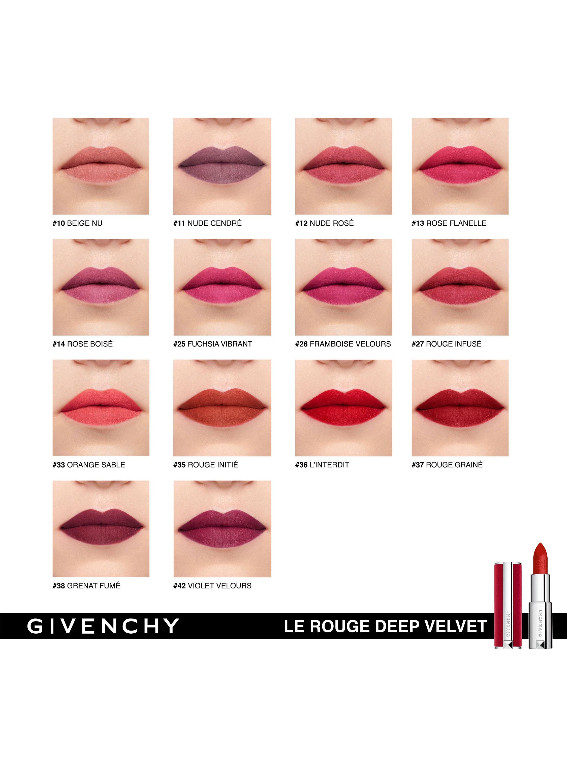 Product image 3 of 5, which shows Givenchy Le Rouge Deep Velvet Lipstick, 38 Grenat Fumé