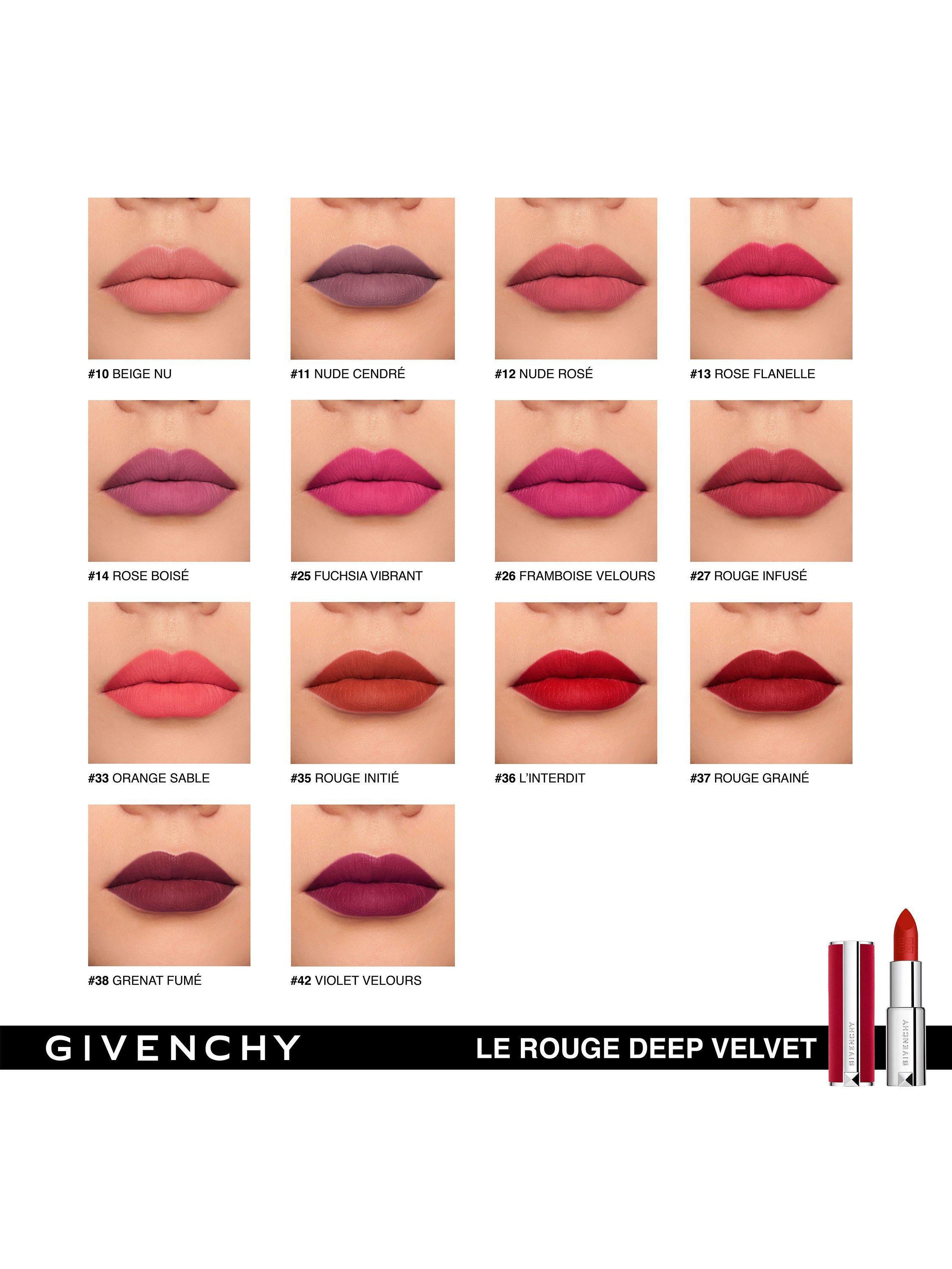 Product image 4 of 5, which shows Givenchy Le Rouge Deep Velvet Lipstick, 38 Grenat Fumé