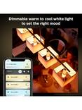Philips Hue White Ambiance Wireless Lighting Smart LED Light Bulb with Bluetooth, 5.2W B39 E14 Small Edison Screw Bulb, Pack of 2
