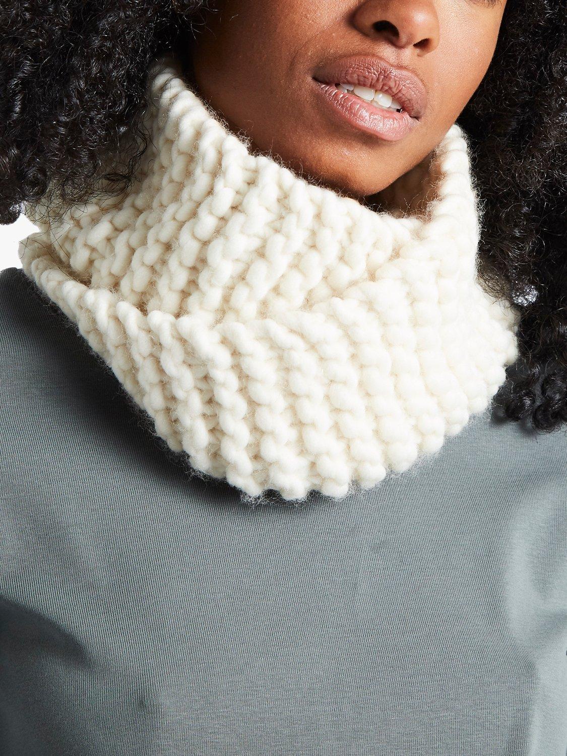 Wool And The Gang Snood Knitting Kit, Ivory White