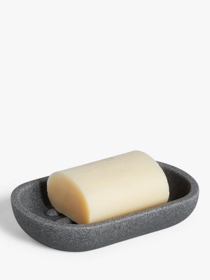 John Lewis Drift Soap Dish - view 2, Grey