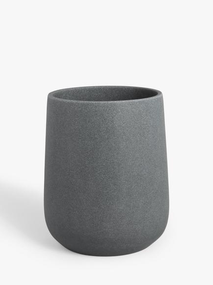 John Lewis Drift Bathroom Bin, Grey