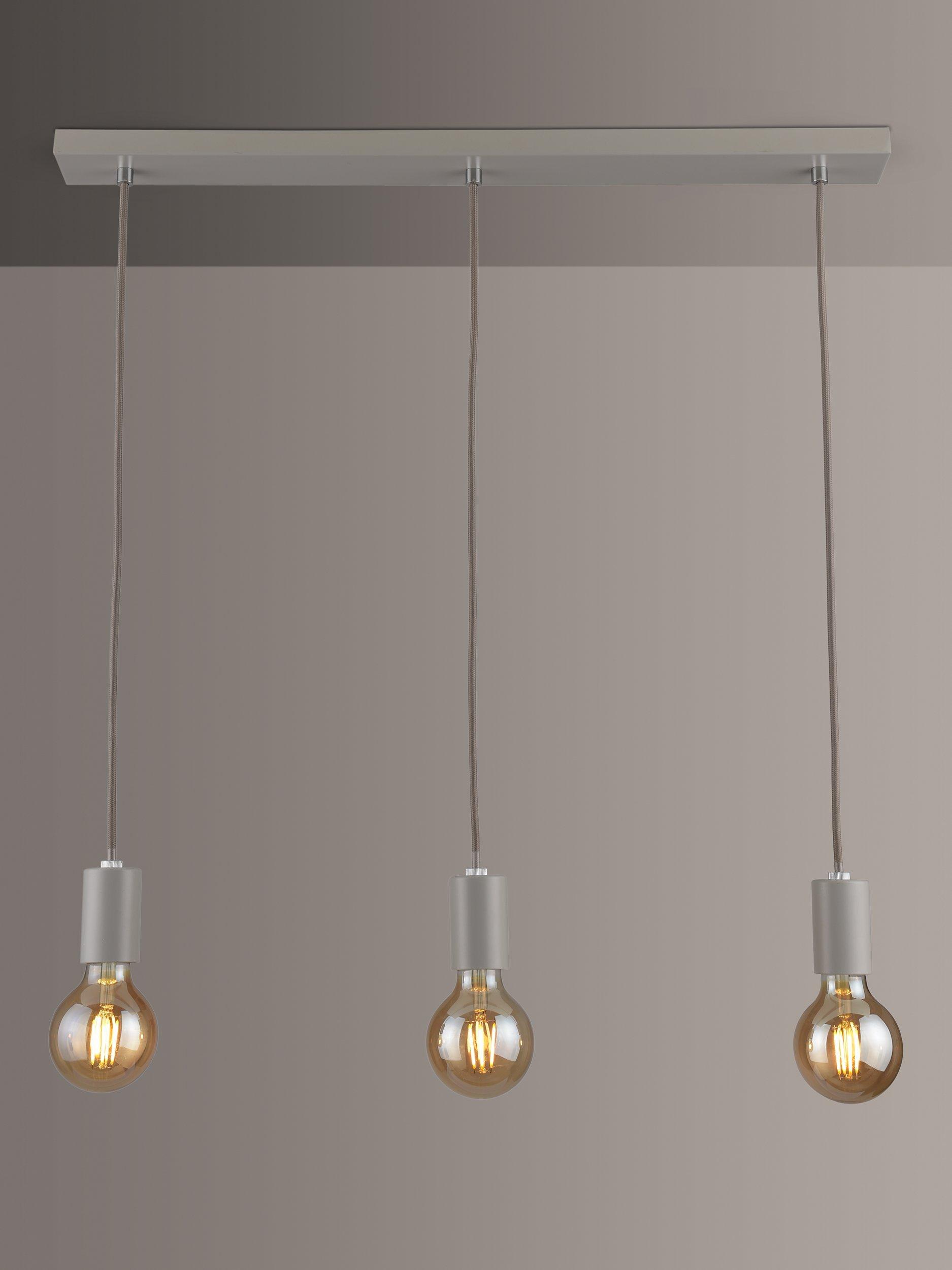 John Lewis ANYDAY Spoke 3 Pendant Diner Ceiling Light, Grey