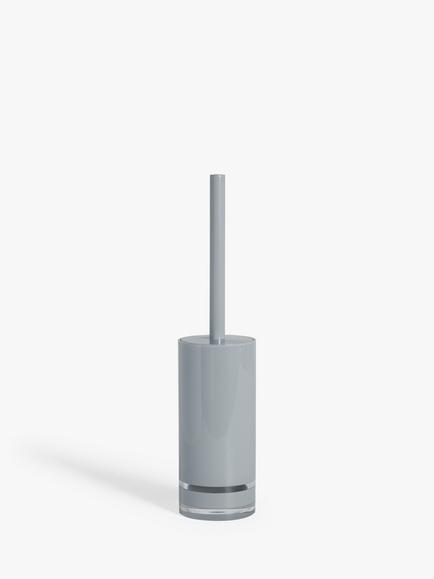 John Lewis Block Stripe Slimline Toilet Brush, Grey