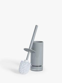 John Lewis Block Stripe Slimline Toilet Brush - view 2, Grey