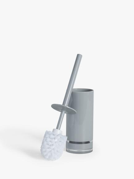 John Lewis Block Stripe Slimline Toilet Brush - view 2, Grey