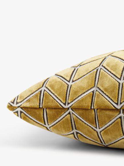Harlequin Perplex Cushion - view 2, Ochre