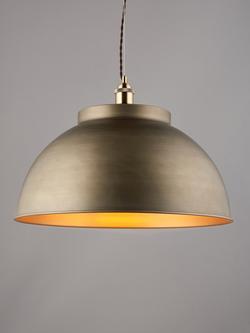 John Lewis Baldwin Extra Large Pendant Ceiling Light, Antique Brass