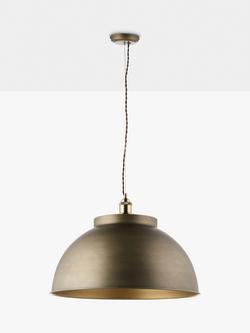 John Lewis Baldwin Extra Large Pendant Ceiling Light - view 2, Antique Brass