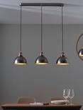 John Lewis Baldwin 3 Pendant Diner Ceiling Light