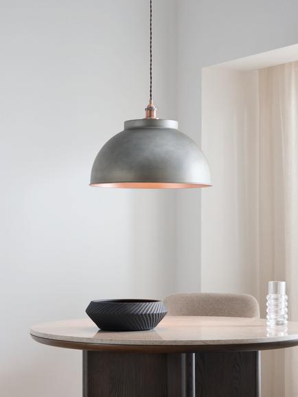 John Lewis Baldwin Extra Large Pendant Ceiling Light - view 2, Pewter/Copper