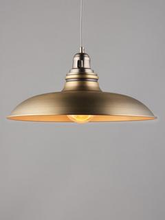 John Lewis Millhouse Ceiling Light, Antique Brass