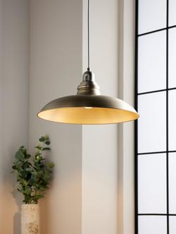 John Lewis Millhouse Ceiling Light, Antique Brass - view 2, Antique Brass