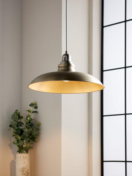 John Lewis Millhouse Ceiling Light, Antique Brass - view 2, Antique Brass