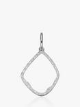 Monica Vinader Riva Hoop Diamond Charm, Silver
