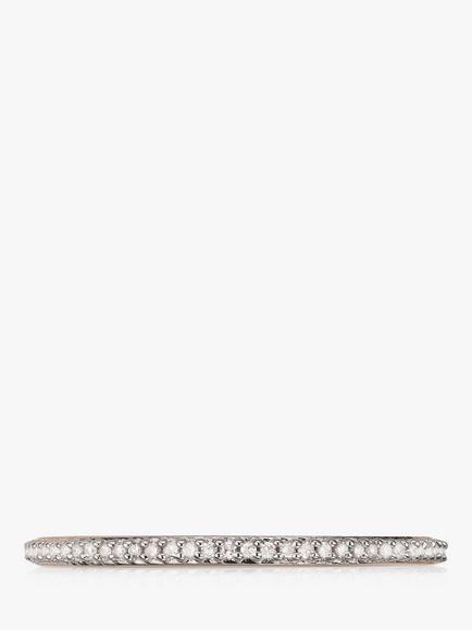 Monica Vinader Skinny Diamond Ring, Rose Gold - view 2, Rose Gold
