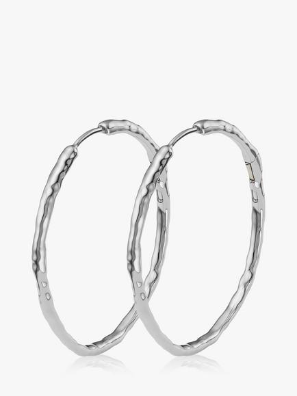 Monica Vinader MV Siren™ Muse Large Hoop Earrings, Silver