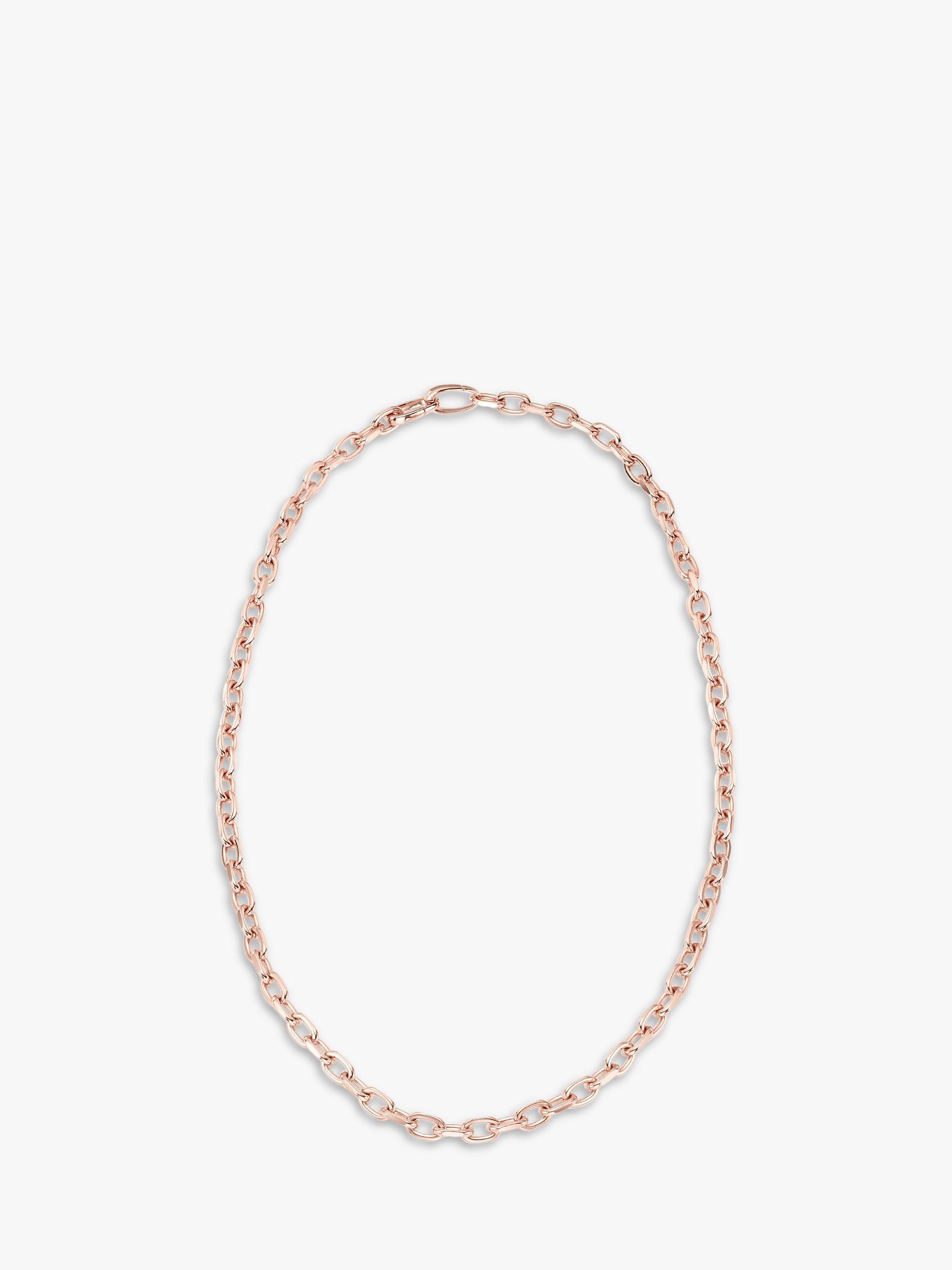 Monica Vinader Alta Mini Chain Necklace, Rose Gold