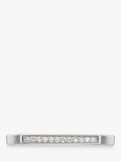 Monica Vinader Signature Thin Diamond Ring, Silver - view 2, Silver