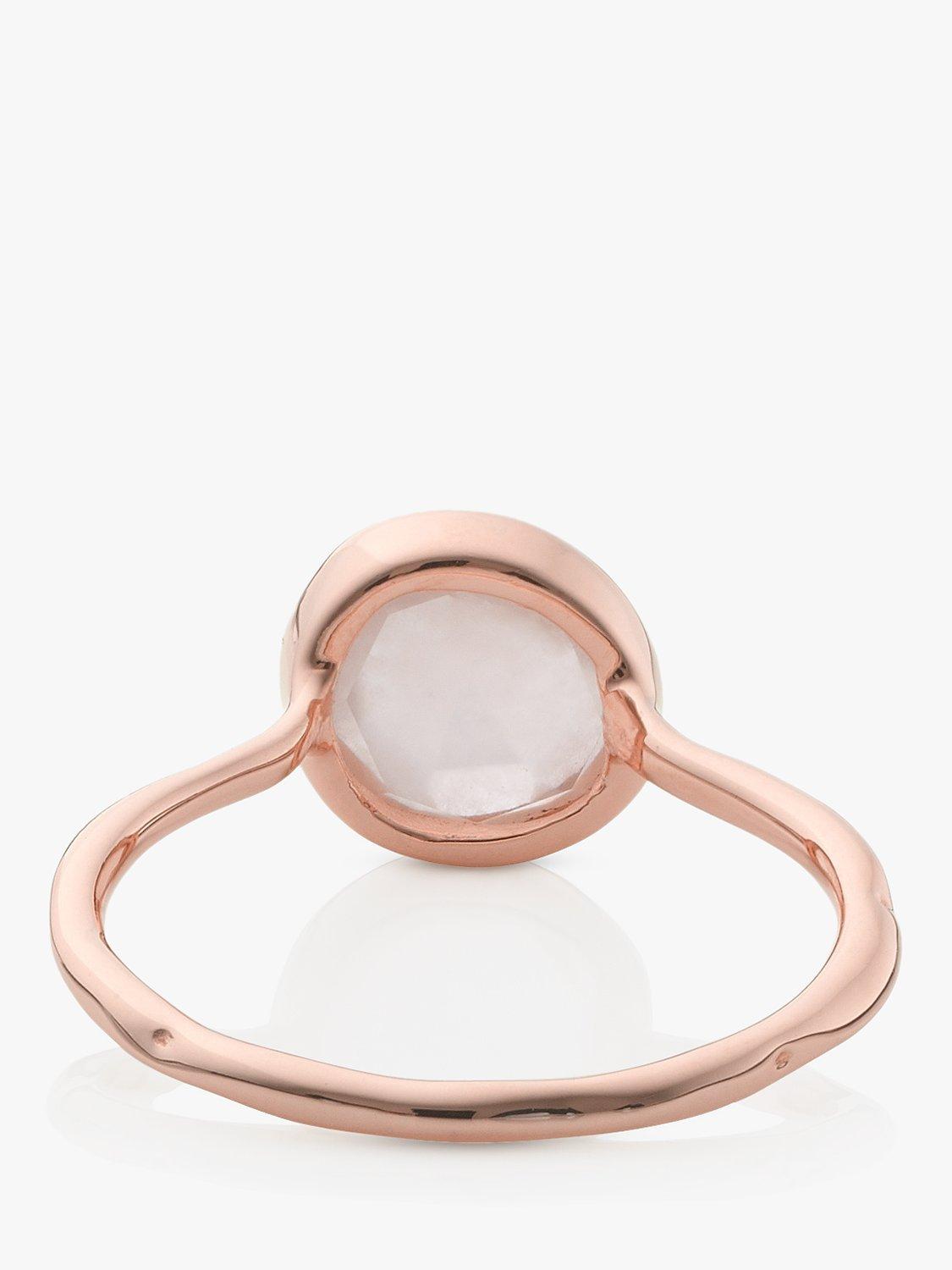 Product image 3 of 5, which shows Monica Vinader Siren Quartz Ring, Rose Gold, P
