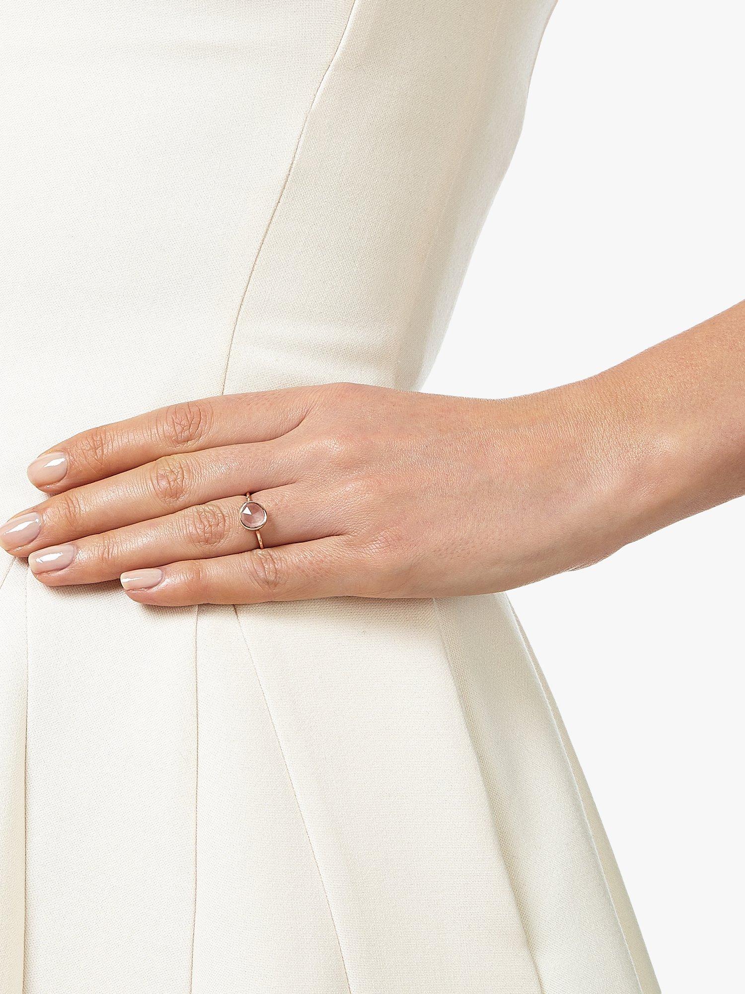 Product image 4 of 5, which shows Monica Vinader Siren Quartz Ring, Rose Gold, P