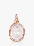 Monica Vinader Siren Medium Bezel Charm, Rose Gold/Quartz