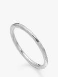 Monica Vinader Siren Hammered Stacking Ring, Silver