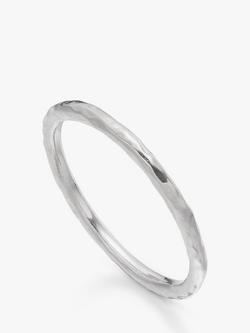 Monica Vinader Siren Hammered Stacking Ring, Silver, Silver